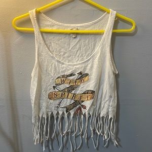 Fringe crop top
